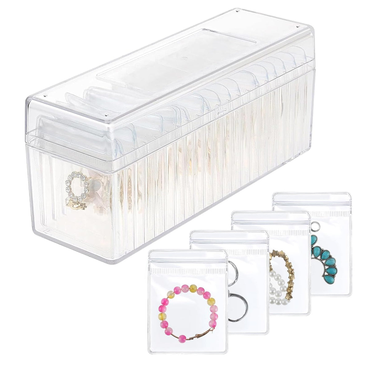 MAYCREATE 20Pcs Jewellery Organisers Pouch with Acrylic Jewellery Organisers Box Small Jewellery Pouches for Storage Travel Jewelry Case for Necklaces Bracelets Rings Earrings Gift for Women Girls MAYCREATE 20Pcs Jewellery Organisers Pouch with Acrylic Jewellery Organisers Box Small Jewellery Pouches for Storage Travel Jewelry Case for Necklaces Bracelets Rings Earrings Gift for Women Girls